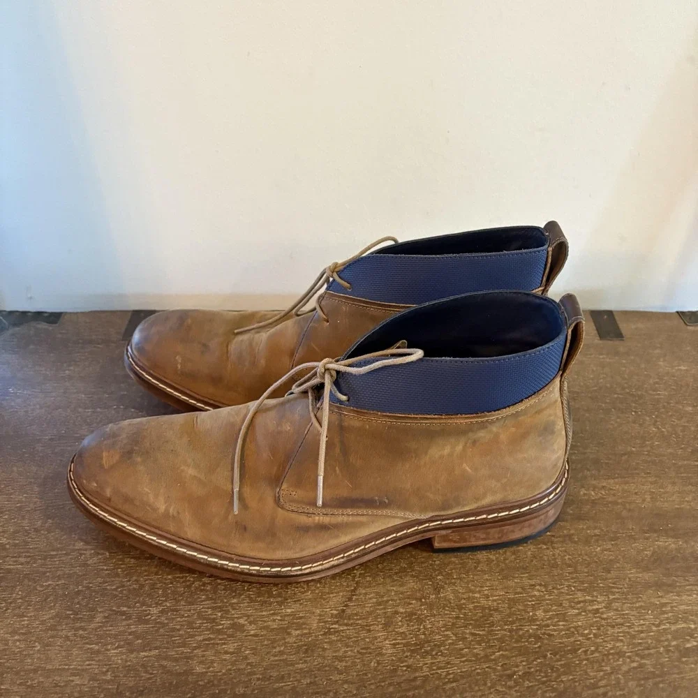 Cole Haan Boots Mens Size‎ 9 Brown Leather Chukka Ankle Lace Up Casual